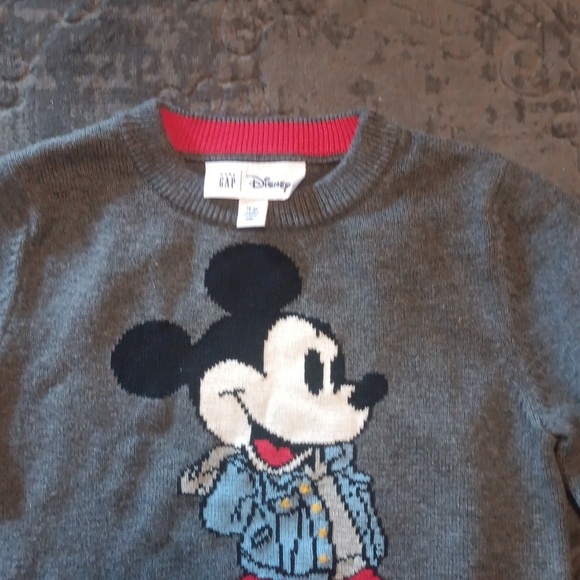 Baby Gap + Disney Mickey Mouse 100% Cotton Knit Sweater | Size 24 moths - Picture 3 of 7